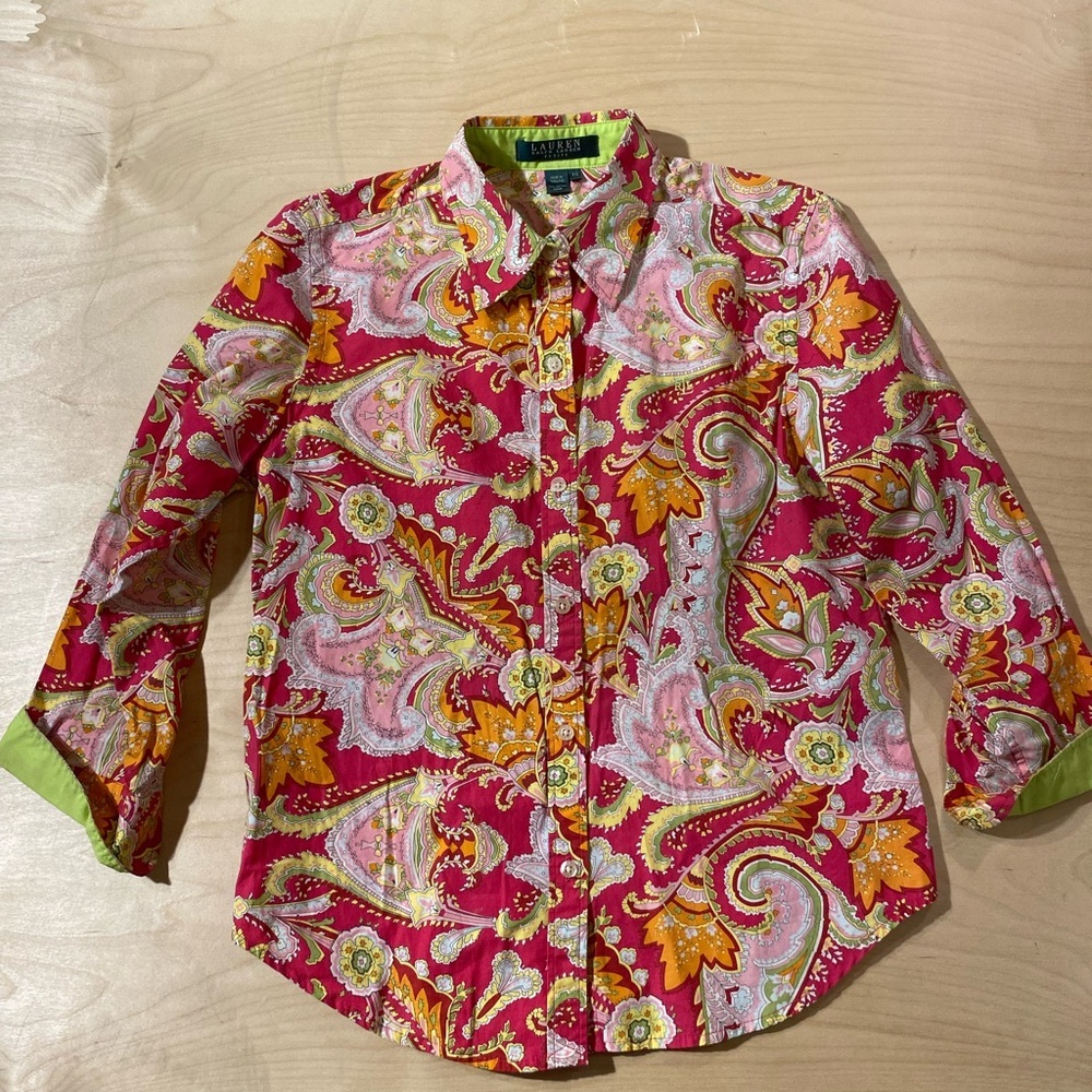 Lauren Ralph Lauren Button Up Shirt P/S (JR) - Picture 6 of 14